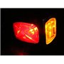 VNVIS Lot de 2 feux de position latéraux LED 12V / 24V Fixation au châssis pour camions et camions bennes - Rouge/Blanc/Orange
