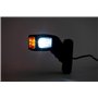 VNVIS Lot de 2 feux de position latéraux LED 12V / 24V Fixation au châssis pour camions et camions bennes - Rouge/Blanc/Orange