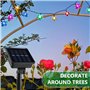 Vegena Guirlande Lumineuse Extérieure Solaire,2 Pièces 9.5m 50 LED Guirlande Lumineuse Solaire Exterieure,Guirlande Lumineuse So