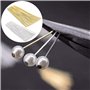 Aiguilles Tige Clous a Tete 1200 pièces Épingles à œil Laiton Épingle à Oeil Épingles à Tête de Boule Dorée épingles à Œil en Ac