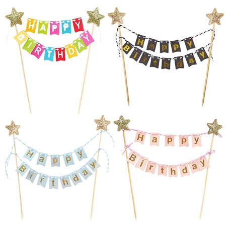 HDGSAFD Inserts De Gâteau De Drapeau 4 Pièces