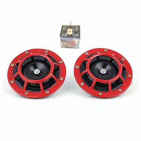 Yida Paire de klaxons électriques en métal 12 V 135 dB