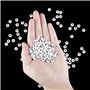 Relota 1400Pcs Perles pour Bracelet 7 X 4 mm, A-Z Blanc Perles Lettres Alphabet et Colorée Coeur Beads avec 2 Fil Elastique, pou