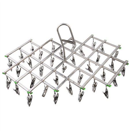 Itian Étendoirs en Acier Inoxydable avec 35 Pinces à Linge pour Chaussettes