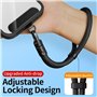 kinoco Cordon Telephone Portable Dragonne de Téléphone Portable Ajustable, Cordon Court Universel Anti-perte, Noir