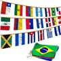 Anley Amérique Latine 20 Pays Drapeaux de chaîne - Assortiment de bannières de Drapeau Latino pour Les événements internationaux