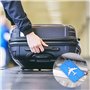 5 Pièces Etiquette Valise Voyage Avion,Etiquettes à Bagage,de Bagages étiquettes Autocollant Tag Accessoires,Etanche Vacances Vo