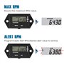 Yooreal Compteur d'heures d'entretien numérique Tachymètre pour petit moteur à essence 2 ou 4 temps Générateur de tracteur de pe