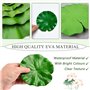 SYEYCW 10 Pièces Feuilles de Lotus Artificielles, Coussinets de Lys Flottants Ornements d'Étang en Plastique de 5 Tailles, pour