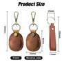 Airtag Porte-Clés en Cuir Véritable, 2 pcs Étui Airtag avec Porte-Clés, Housse Portable Porte-clés Compatible avec AirTag, Porte