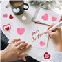 Lot de 300 autocollants en forme de cœur, décoration de mariage, autocollants d'amour, autocollants décoratifs en forme de cœur,