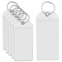Lot de 5 étiquettes de bagage transparentes avec 5 bandes métalliques vissables