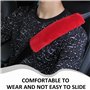 Lot de 2 paires de housses de ceinture de sécurité pour ceinture de sécurité de voiture - Coussinets en peluche pour ceinture de