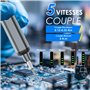 Gaethra Tournevis Électrique Sans Fil 74-en-1 Avec 64 Embouts S2, Kit Tournevis De Précision Avec 5 Niveaux De Couple Et 4 LED, 
