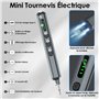 Gaethra Tournevis Électrique Sans Fil 74-en-1 Avec 64 Embouts S2, Kit Tournevis De Précision Avec 5 Niveaux De Couple Et 4 LED, 