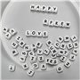 Lot de 104 perles en silicone avec lettres de l'alphabet pour la fabrication de porte-clés, perles en silicone pour la fabricati