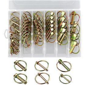 50 pièces Goupille de lynch avec anneau pour remorque de tracteur agricole,Assortiment de goupilles clips rond sécurité 4.5-6-8- 50 pièces Goupille de lynch avec anneau pour remorque de tracteur agricole,Assortiment de goupilles clips rond sécurité 4.5-6-8-