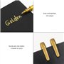 NYGGTYK Lot de 5 marqueurs métalliques dorés - Stylos en tissu doré - Stylos à encre dorée - Stylos dorés pour écrire - Stylos d