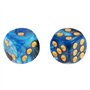 B Blesiya Set 10 Dés à Jouer 6 Faces en Résine Dice D6 D&D TRPG pour Jeux de Société Party Bar -16mm - Bleu + Noir