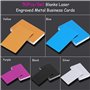 DEWIN Carte de Visite Metal Vierges, 50pcs Impressionnantes cartes de visite professionnelles en métal gravé avec marque pour Bu