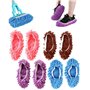 4 Paires Chaussons Poussière,Chaussons de Nettoyage,Convient Nettoyage Poussière du Sol