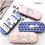 Widesmart 3 Pcs Étui à Lunettes Coque Rigide, Etui à Lunettes en Lin Étui à Lunettes de Chat Mignon à Clapet Étui à Lunettes Étu