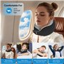 KIMIGO Oreiller de Voyage Ergonomique en Mousse à Mémoire – Coussin de Voyage,Soutien Cervical 360° Réglable pour Avion/Voitur