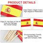 Lot de 110 cure-dents drapeaux espagnols - Décoration espagnole - Petit mini cure-dents pour l'Euro 2024 - Euro - Concours olymp