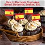 Lot de 110 cure-dents drapeaux espagnols - Décoration espagnole - Petit mini cure-dents pour l'Euro 2024 - Euro - Concours olymp