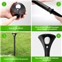 Lampe Solaire Extérieur Jardin Lumière Solaire Exterieur Étanche IP65 Eclairage Spot Solaire Exterieur LED Sécurité Sans Fil Fon