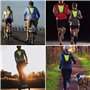 SWAREY Gilet de Cyclisme Réfléchissant Clignotant pour Vélo Lumiere Velo Haute Visibilité Sécurité Nuit Course Vélo Accrocheurs
