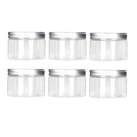 6PCS 120ml récipients cosmétiques en plastique avec des bouchons en aluminium crème boîte de lotion pommade bouteille bouteille