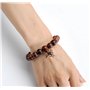 12mm Bracelets Tibétain Bouddhiste Buddha Mala Elastique Perles en Bois pour les Hommes et les Femmes Lien Poignet Chinois Brace
