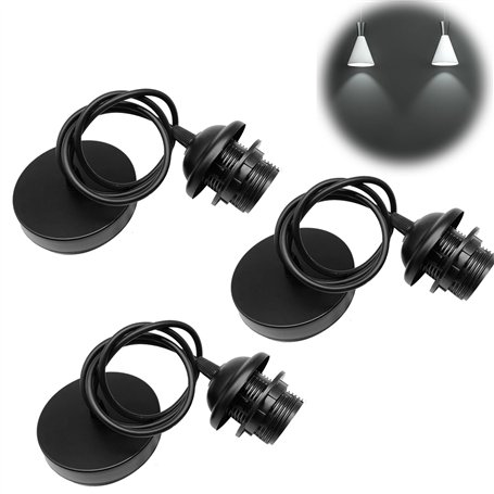 Behogan Lot de 3 suspensions de lampe E27