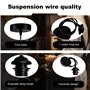 Behogan Lot de 3 suspensions de lampe E27, câble réglable de 100 cm avec anneau à vis amovible, suspension de lampe E27 avec ann