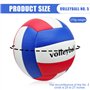 Volleyball - Ballon de volleyball - Taille officielle 5 - Pour jeux de plein air - En PVC souple - Avec pompe - Pour débutant - 
