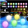 IP68 Boules LED Plage 16 Couleurs et 4 Modes LED Ballon De Plage avec Téléc