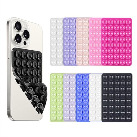 TTPSRY 10 PCS Ventouses en Silicone Supports de Téléphone Support Lazy Fixation Power Bank Double Face Portable Polyvalente Anti