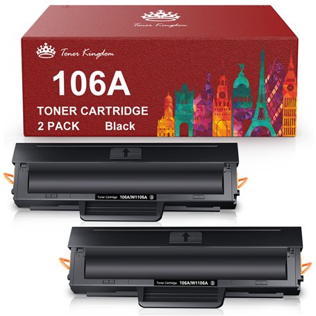 Toner Kingdom 106A Cartouches de Toner de Remplacement pour HP 106A W1106A Compatible pour HP Laser 107a 107r 107w MFP 135a MFP