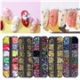 EBANKU 9 Boîtes Nail Art Ongles Strass Art d'ongle Précieuses de Cristaux Mélangés Clou Goujons étoile de Perles de Pièrres Stra