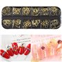 EBANKU 9 Boîtes Nail Art Ongles Strass Art d'ongle Précieuses de Cristaux Mélangés Clou Goujons étoile de Perles de Pièrres Stra