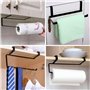 Porte Rouleau de Cuisine, Porte Sopalin Mural Porte Essuie Tout Pas de Perçage Support pour Rouleau de Papier