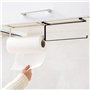 Porte Rouleau de Cuisine, Porte Sopalin Mural Porte Essuie Tout Pas de Perçage Support pour Rouleau de Papier