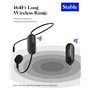 QEEKADA Microphone sans Fil, 2.4G Wireless Microphone Headset,Transmission sans Fil de 50m,Micro Casque sans Fil pour Guide Tour