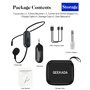 QEEKADA Microphone sans Fil, 2.4G Wireless Microphone Headset,Transmission sans Fil de 50m,Micro Casque sans Fil pour Guide Tour