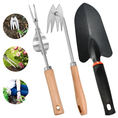 Huucozn 3 Pièces Désherbeur Manuel Acier Inoxydable