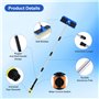 Feelhap Brosse Lavage Voiture Télescopique,Brosse de Lavage Télescopique Brosse Nettoyante Extensible 168 cm avec Manche Télesco