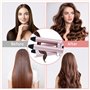 Aischens Fer à Boucler 3 Barils, Fer à Friser 3 Têtes 25mm, Fer à Onduler Triple Professionnel, Boucleur a Cheveux avec 4 Tempér