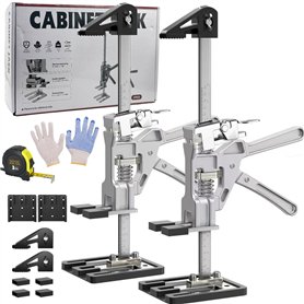 Lot de 2 vérins à bras pour économiser de la main-d'œuvre, dispositif de levage multifonction à réglage de la hauteur avec échel Lot de 2 vérins à bras pour économiser de la main-d'œuvre