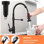 Noir Mousseur Robinet Cuisine Extension, M22/M24 Aérateur de Robinet, Douchette evier Cuisine 360° Pivotant, Rallonge Embout Rob